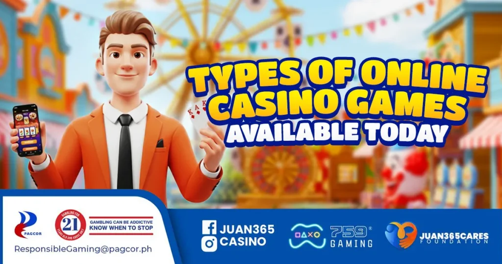 types of online casino games available today